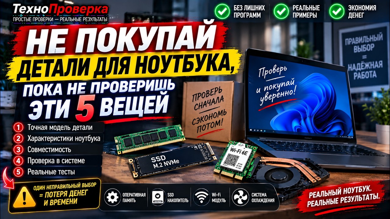 Не покупай детали для ноутбука пока не проверишь эти 5 вещей