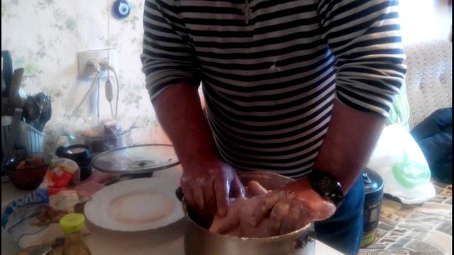 Курица гриль на вертеле по охотничьи