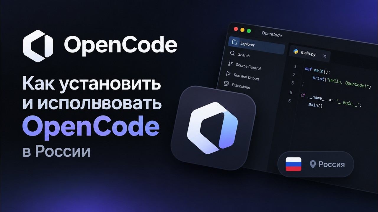 Как установить и использовать OpenCode в России