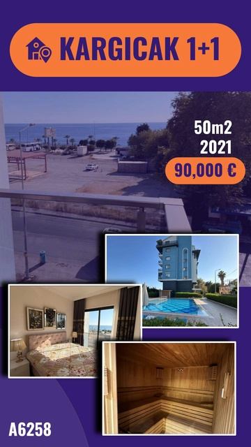 Alanya Kargicak 11 50m2  90 000  500m