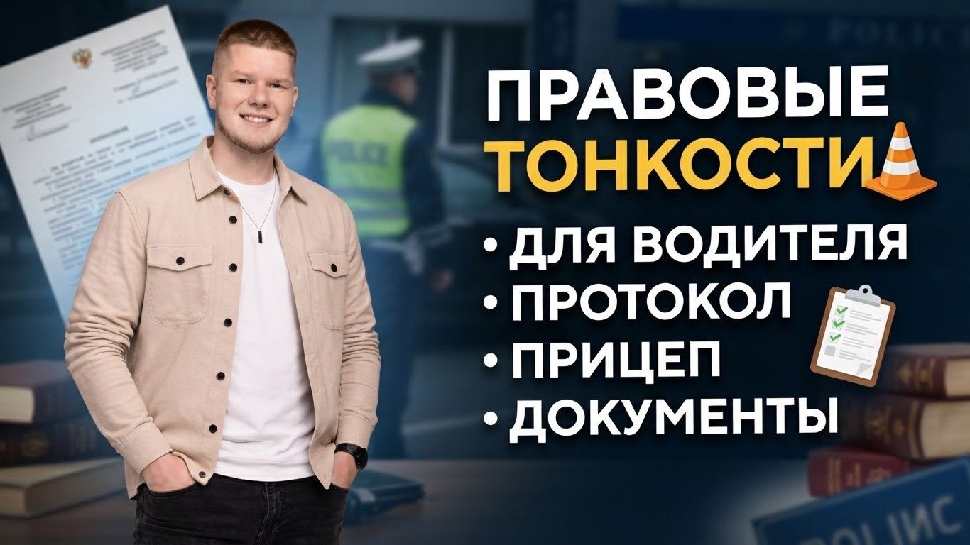 Правовые тонкости для водителя. Протокол. Прицеп. Документы.
