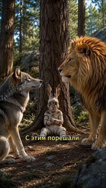 Лев и Волк берут контроль на себя - нейросеть hailuoai hailuo02 minimax юмор смешныеживотные