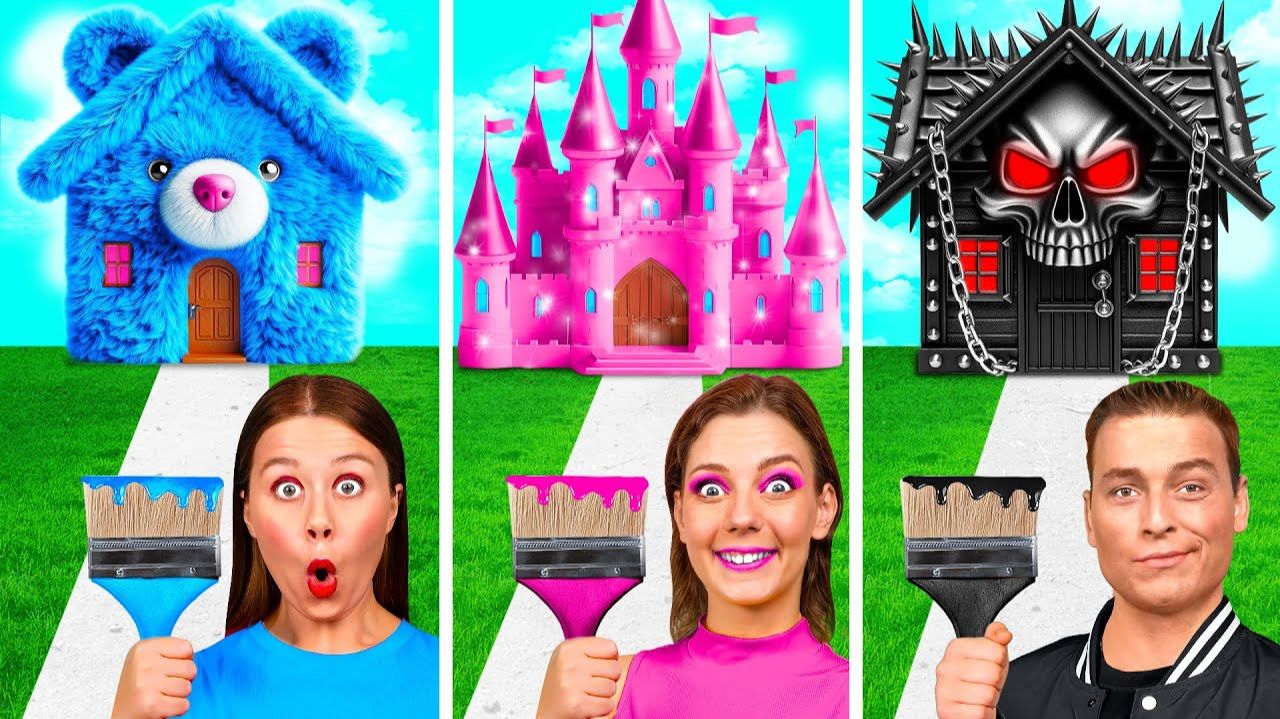 Домики Одного Цвета Челлендж  Лайфхаки для Родителей от Fun Teen