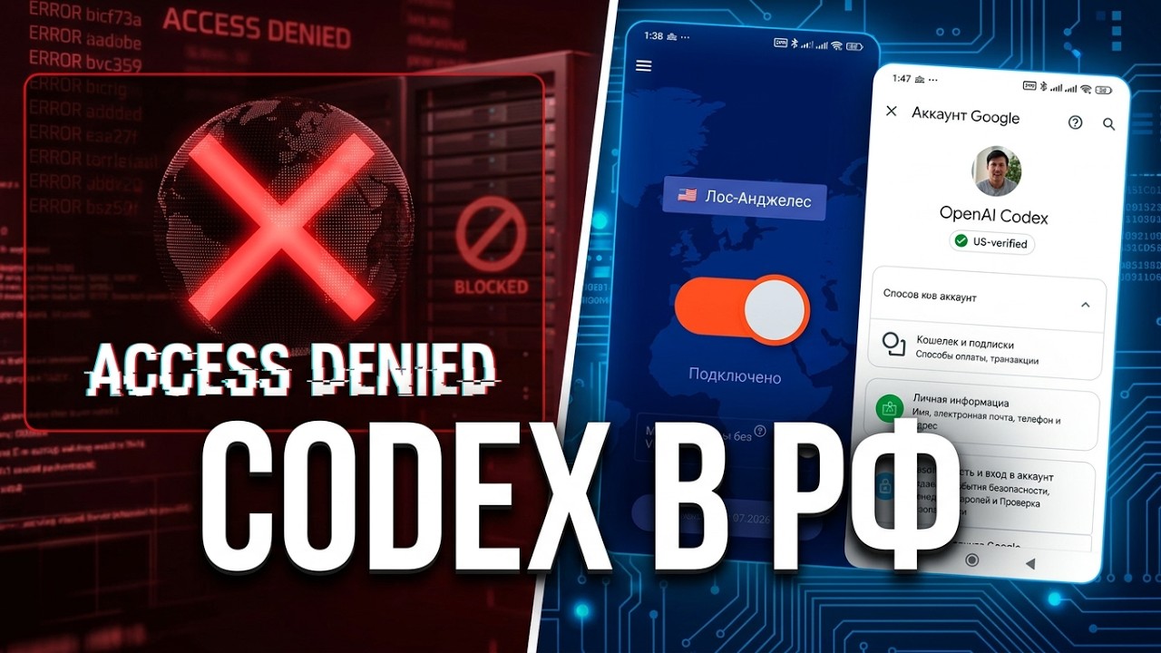 Как получить CODEX и USA GOOGLE аккаунт в РФ