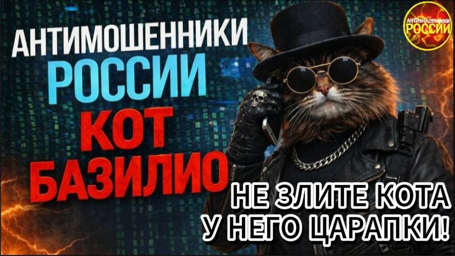 КОТ БАЗИЛИО  РАЗБУДИЛИ В КОТЕ ЗВЕРЯ  МОШЕННИКИ ЗВОНЯТ ПО ТЕЛЕФОНУ