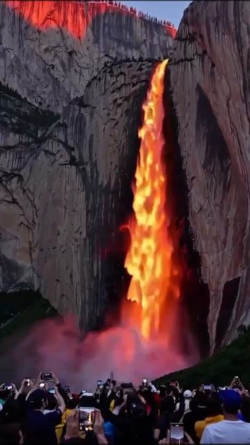 Водопад из расплавленного металла