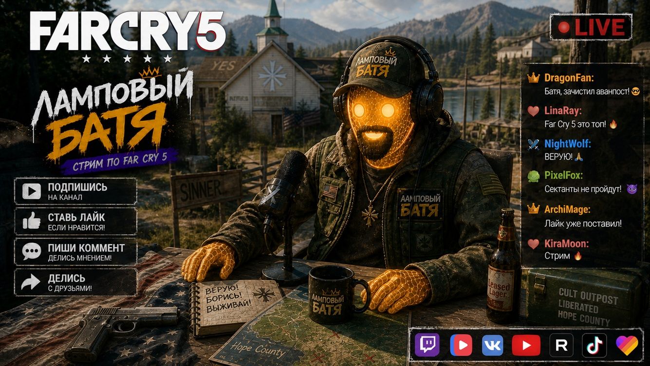 Fаr Cry 5 с Ламповым Батей мочим фанатиков культа Часть 2
