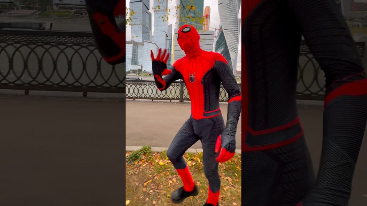 A happy Spider-Man spiderman