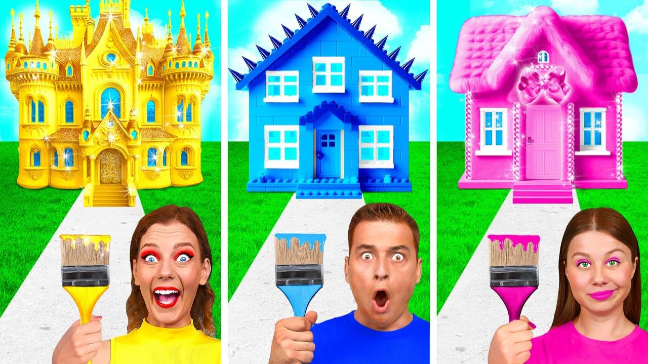 Домики Одного Цвета Челлендж  Война Пранков от Fun Teen