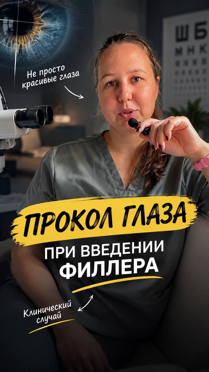 Прокол глаза при введении филлера