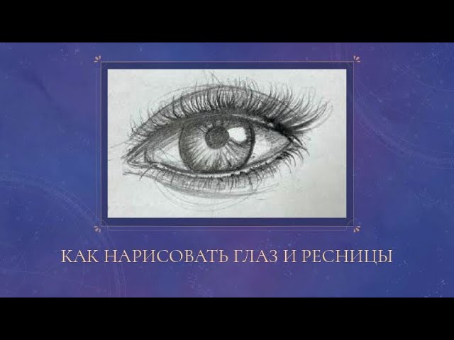 Рисуем глаз человека и ресницы