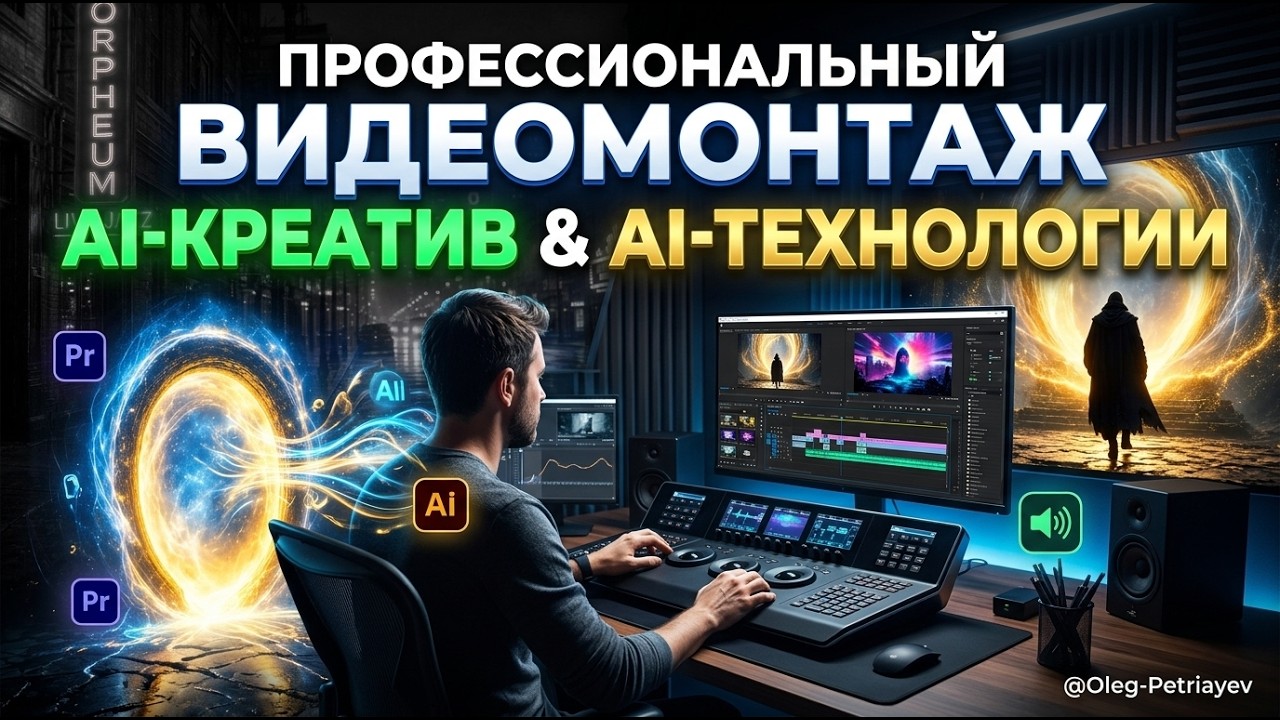 Профессиональный видеомонтаж УКР РУС  AI-креатив  Showreel  Oleg-Petriayev