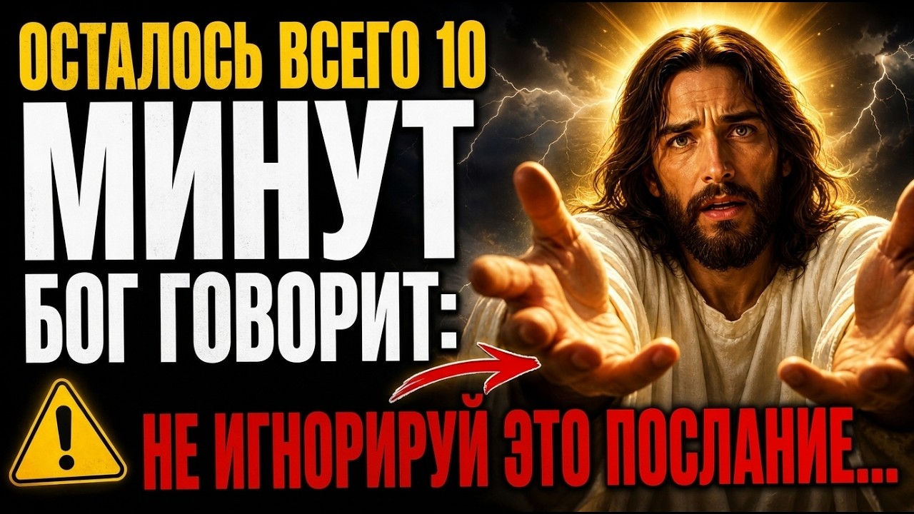  ОСТАЛОСЬ ТОЛЬКО 10 МИНУТ  БОГ ГОВОРИТ: НЕ ИГНОРИРУЙТЕ ЭТО ПОСЛАНИЕ...