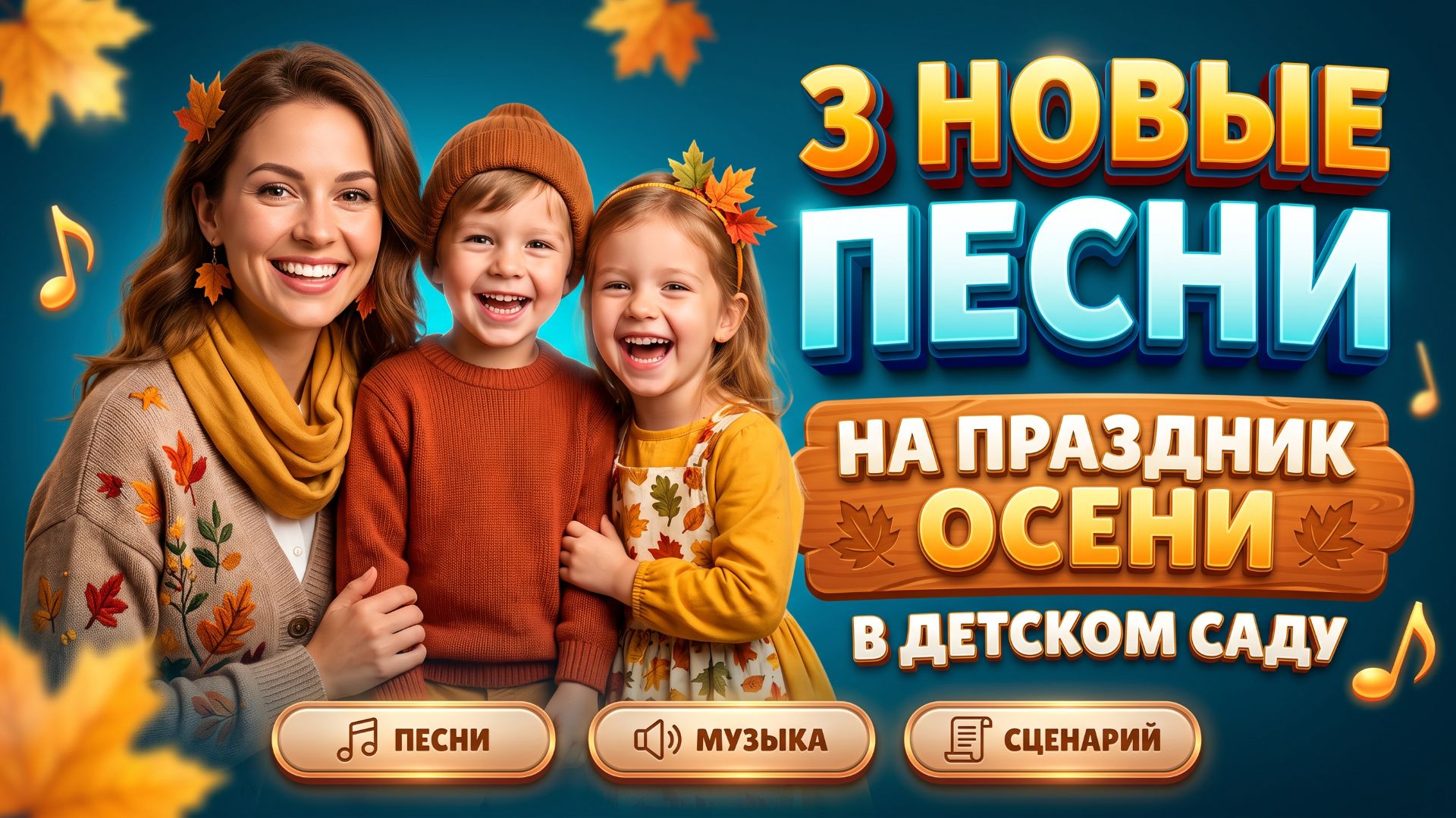 НА ПРАЗДНИК ОСЕНИ в детском саду. ОСЕННИЙ УТРЕННИК песни музыка сценарий  Ося Выручалкин