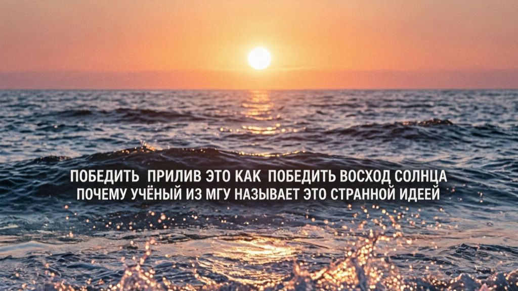 Победить прилив? Это как победить восход солнца: почему учёный из МГУ называет это странной идеей