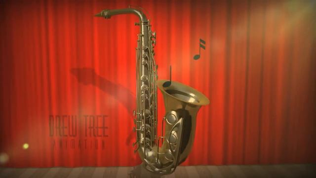 Saxophone 3d sound effect animation cartoon Саксафон звук анимация