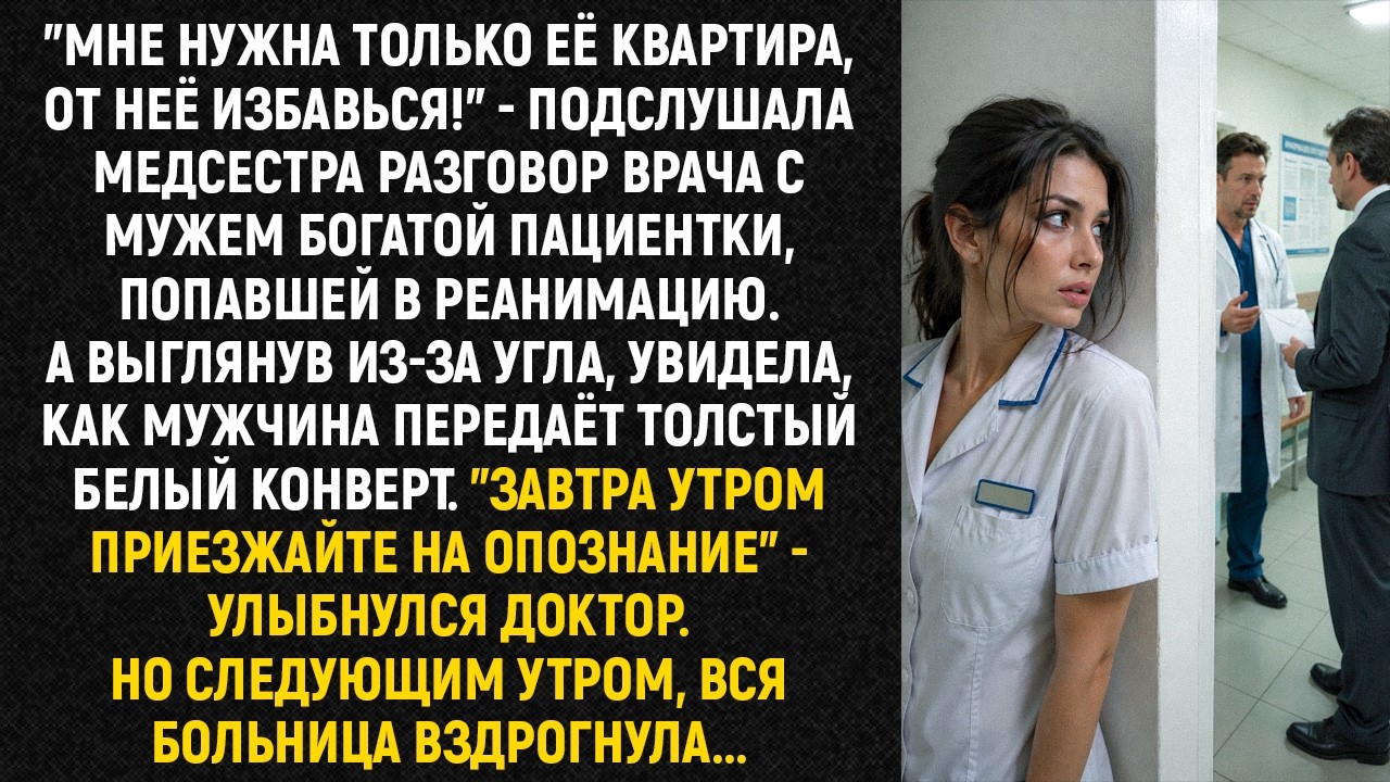 Мне нужна только её квартира от неё избавься! - подслушала медсестра разговор врача...