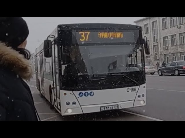 Поездка на автобусе МАЗ 203.01637 маршрут912 CI 01город Астана