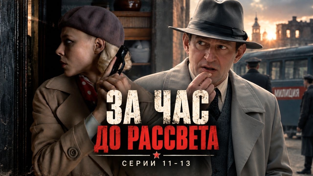 Один из лучших послевоенных триллеров  ЗА ЧАС ДО РАССВЕТА серии 11- 13  Детективный сериал боевик