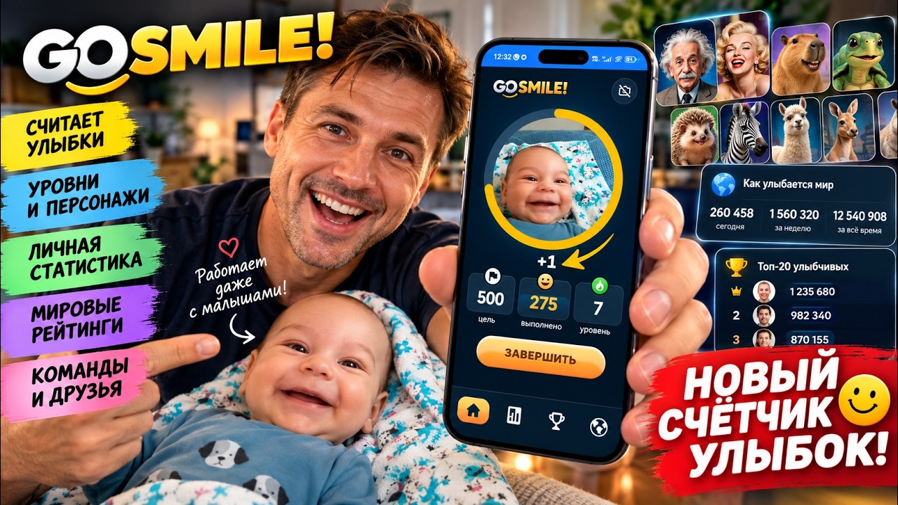  СЧЕТЧИК УЛЫБОК! Я уже тестирую GoSmile до официального запуска!