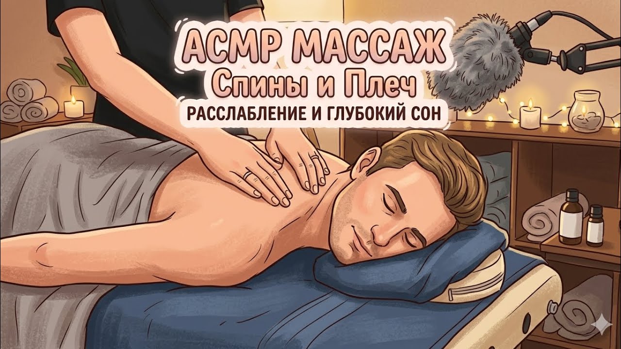 АСМР Массаж Спины  Касания и Звуки Расслабления Roleplay