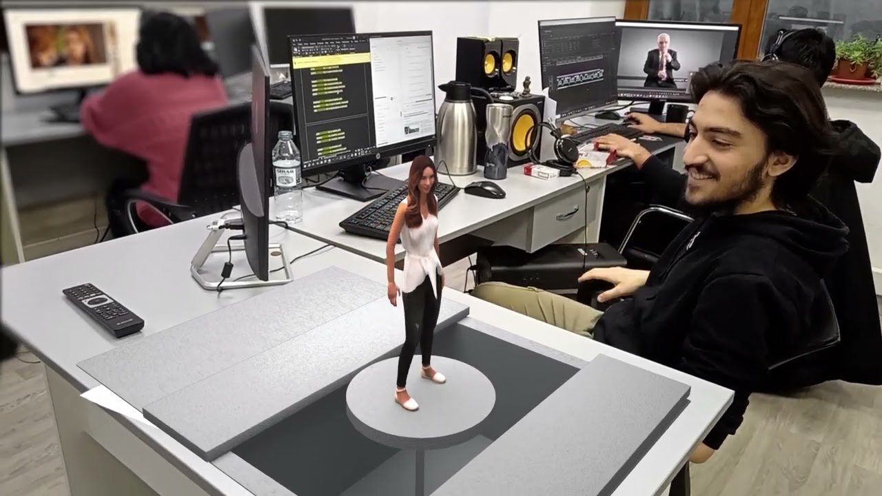 Анимированная девушка в офисе.Трекинг и персонажная анимация #MEGAMAX3D