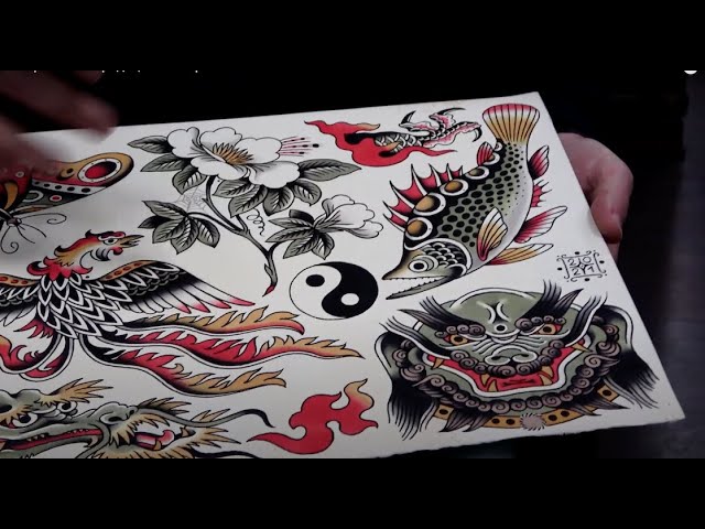 Как рисовать традиционные тату флэши (traditional Tattoo Flashes)