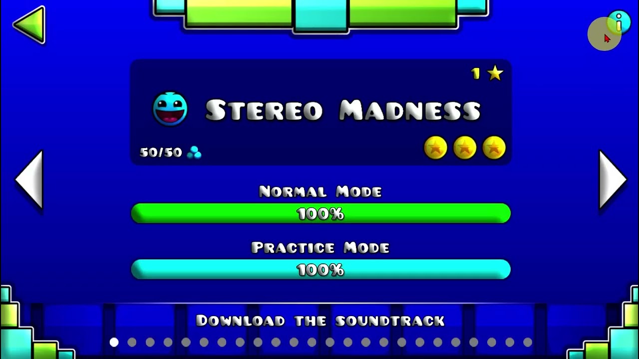 вот сколько у меня попыток в Stereo Madness