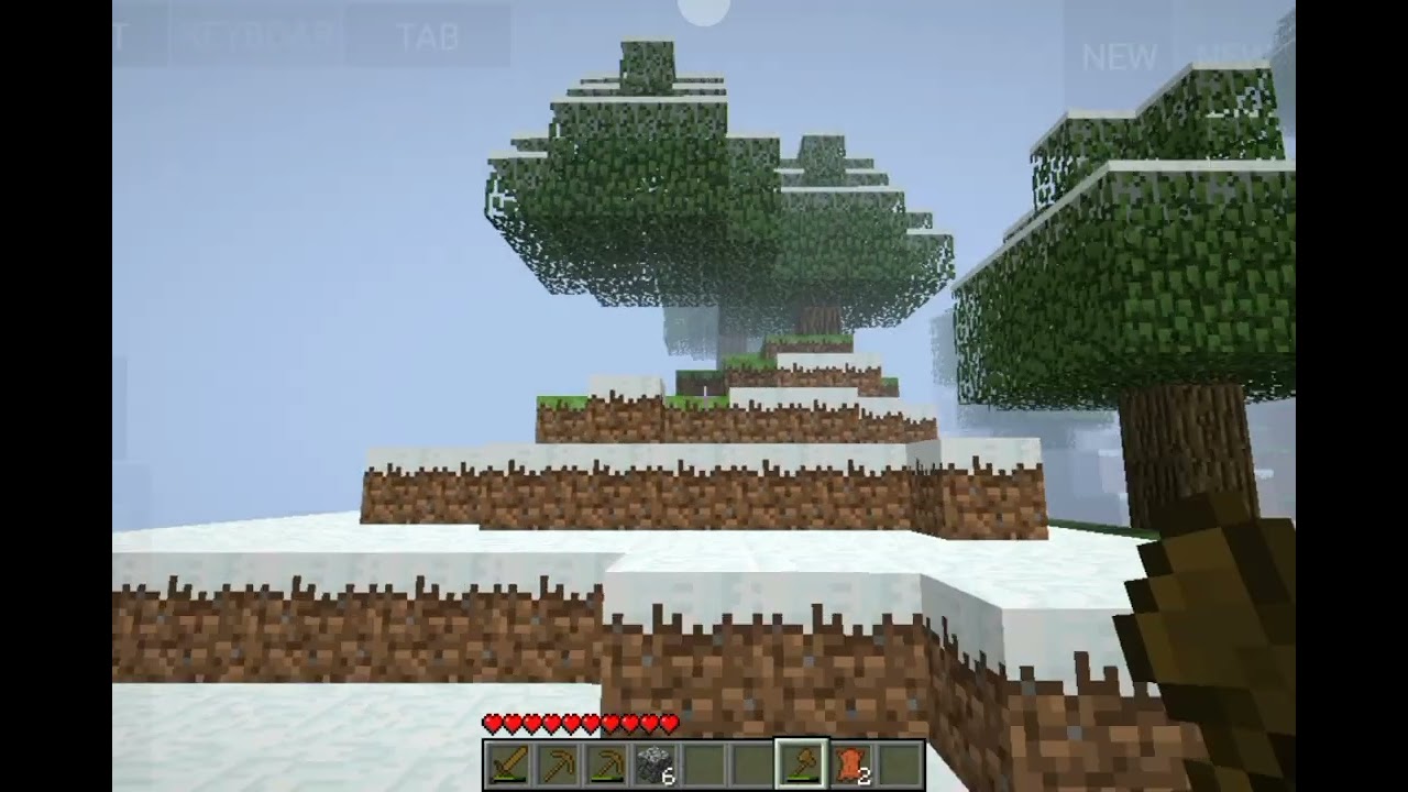 Добываю дерево на версии Minecraft alpha 1.2.5