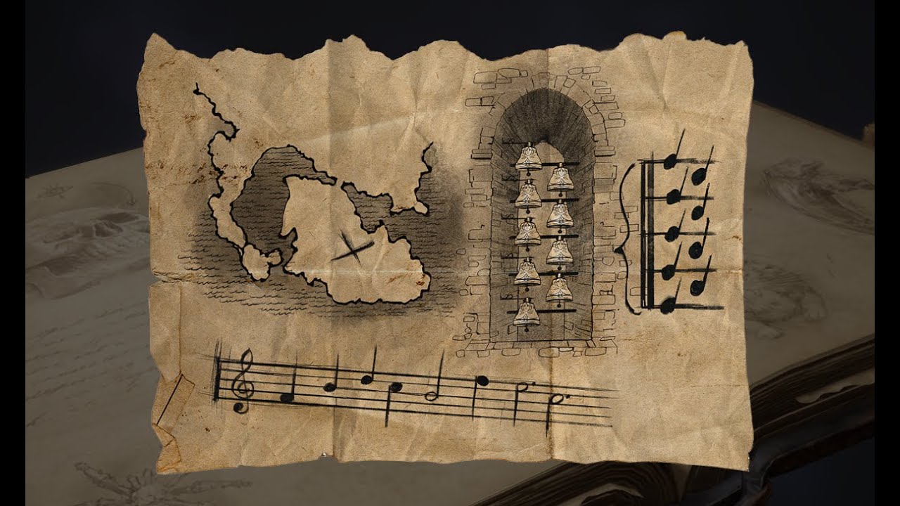Hogwarts Legacy Пасхалка с колоколами Музыкальная карта