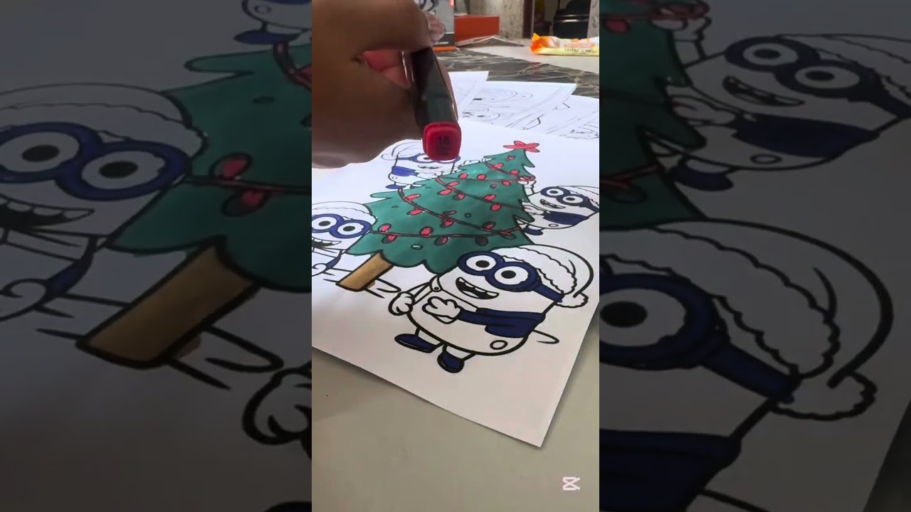 Minions coloring Миньоны асмр раскраска