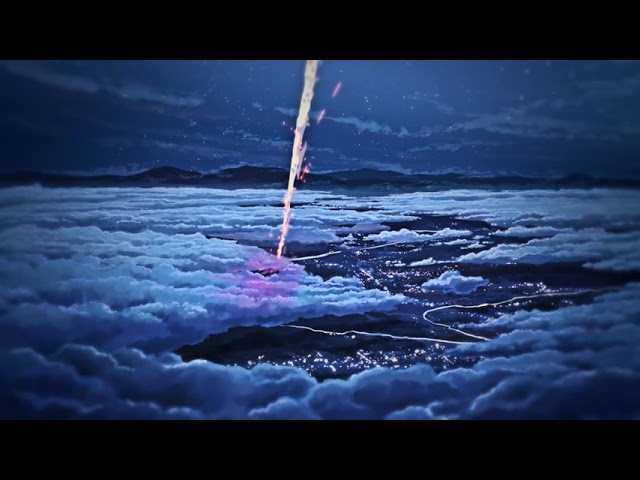 Аниме пейзаж 4К  Anime paysage 4k  Метеорит  Твое имя  Kimi no na wa
