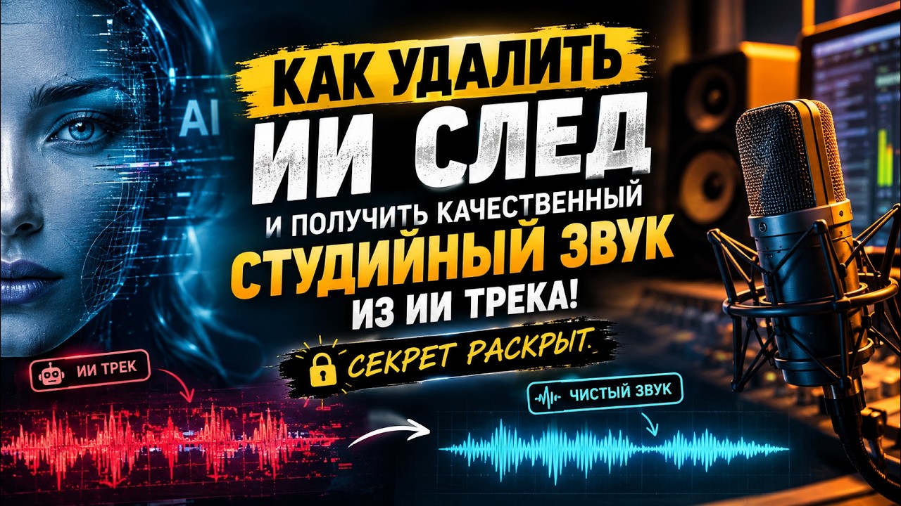 Как удалить ИИ след и получить качественный студийный звук из ИИ трека! sunoai