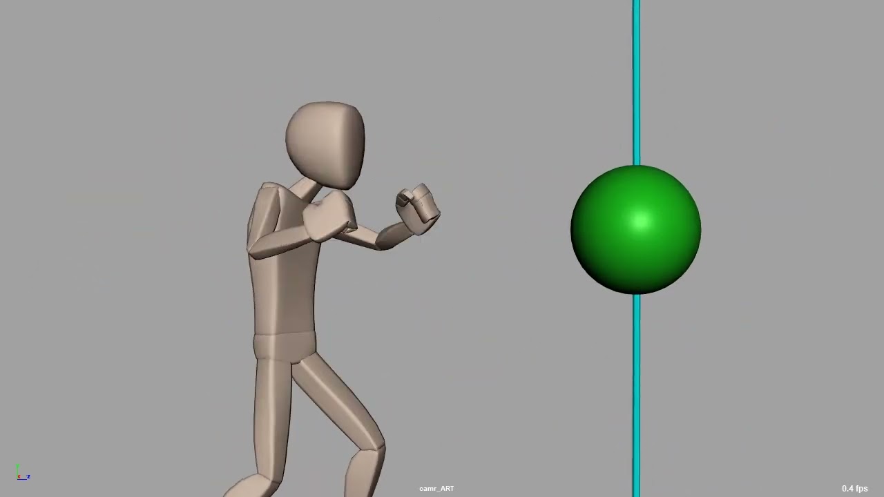 Character Animation in Maya.Boxing4.Зацикленный удар по груше