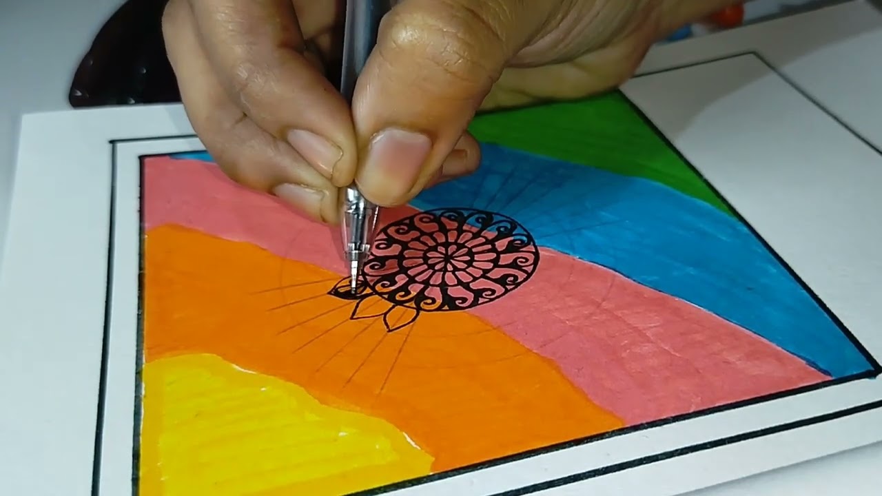 Simple Mandala Art✨10/50 Polaroid Mandala ♥️|for Beginners|step By Step Drawing Tutorial