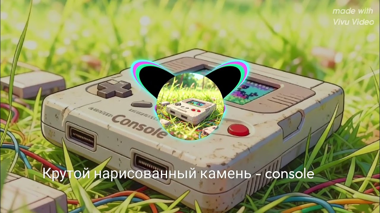 Крутой нарисованный камень- console