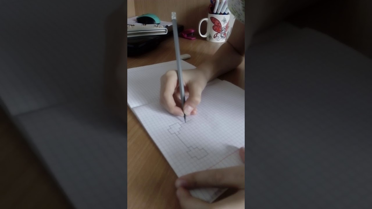 Мордочка панды по клеточкам