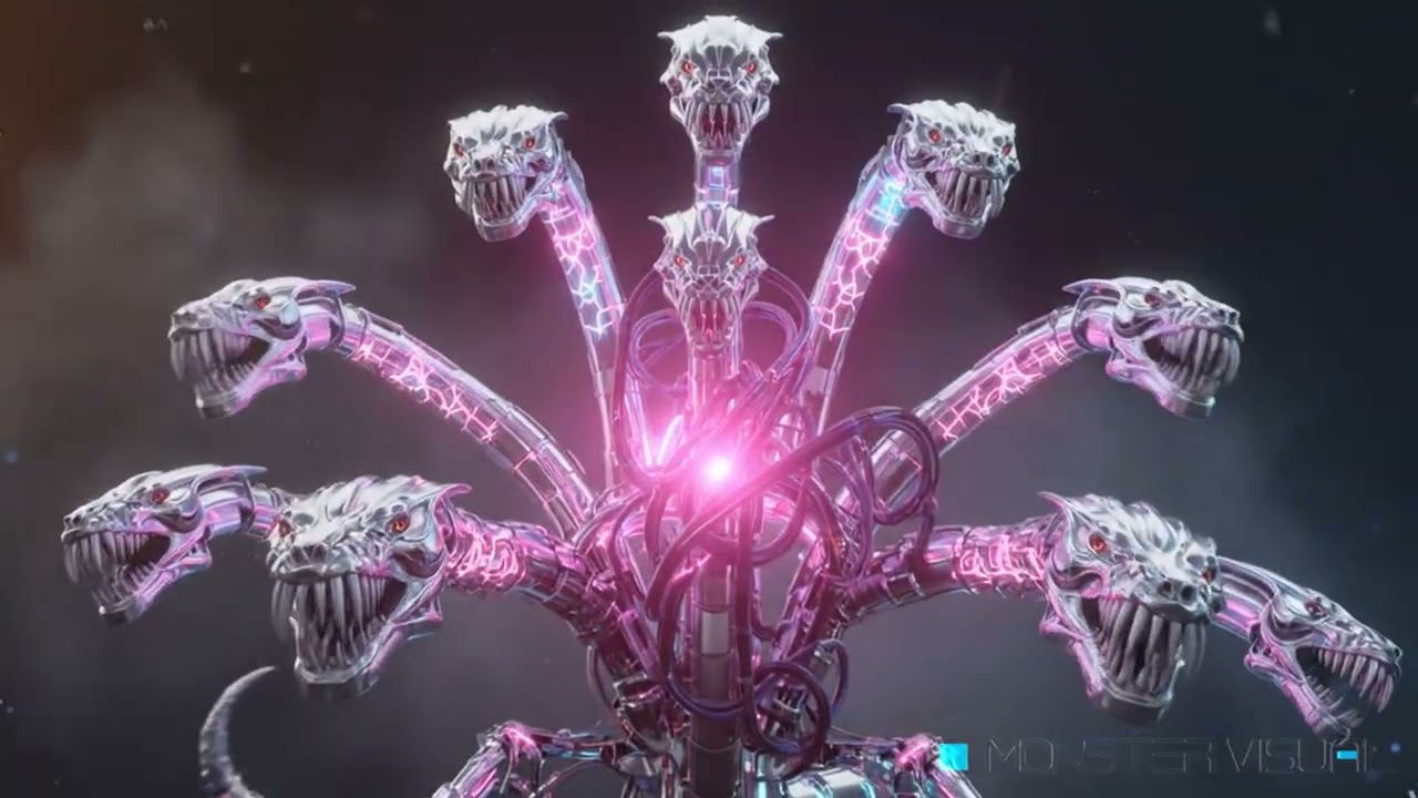 Biomechanical Hydra - 3D Visualizer / VJ Loop / Motion Design