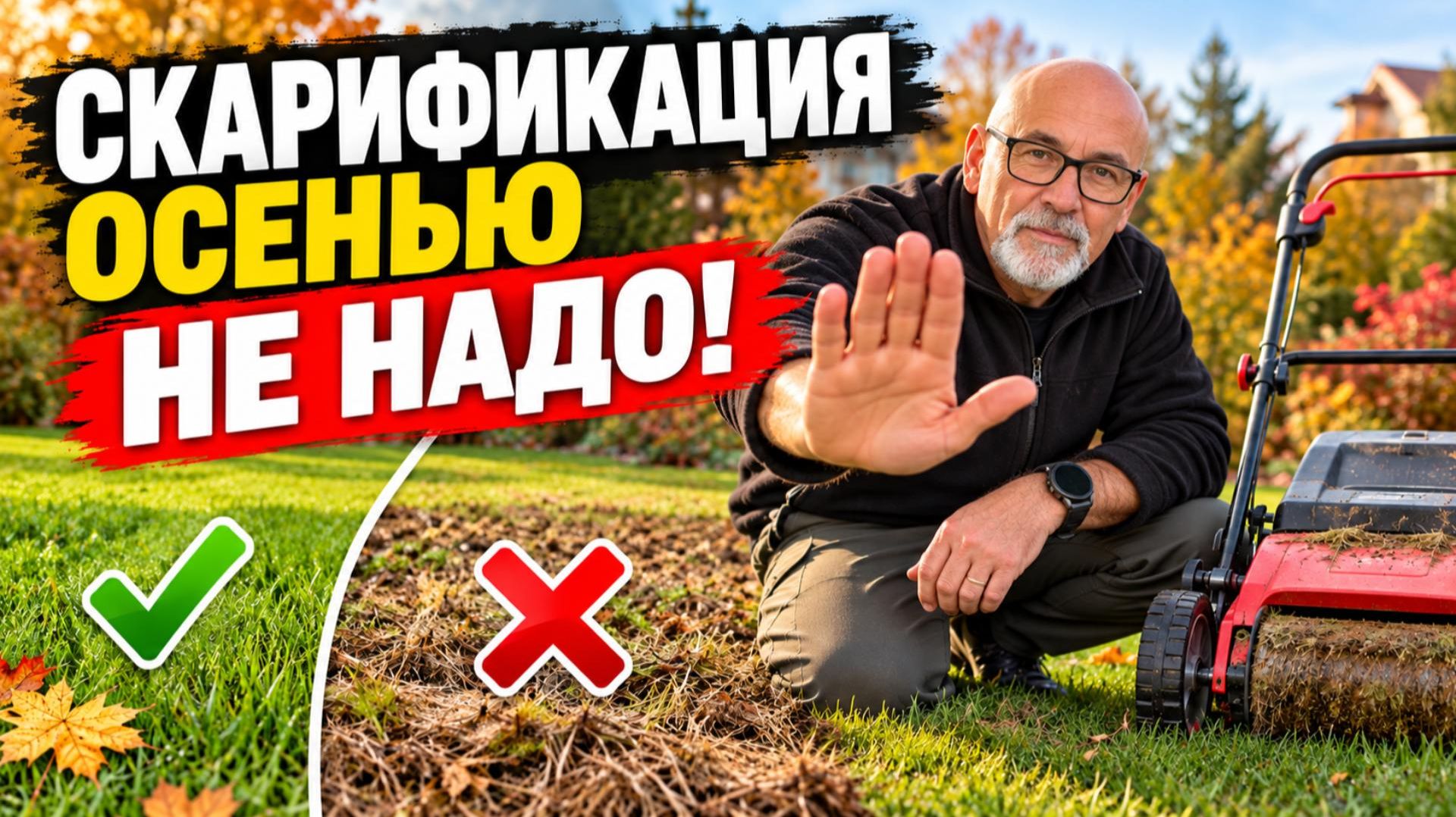 Скарификация газона осенью: почему я её НЕ делаю и не советую