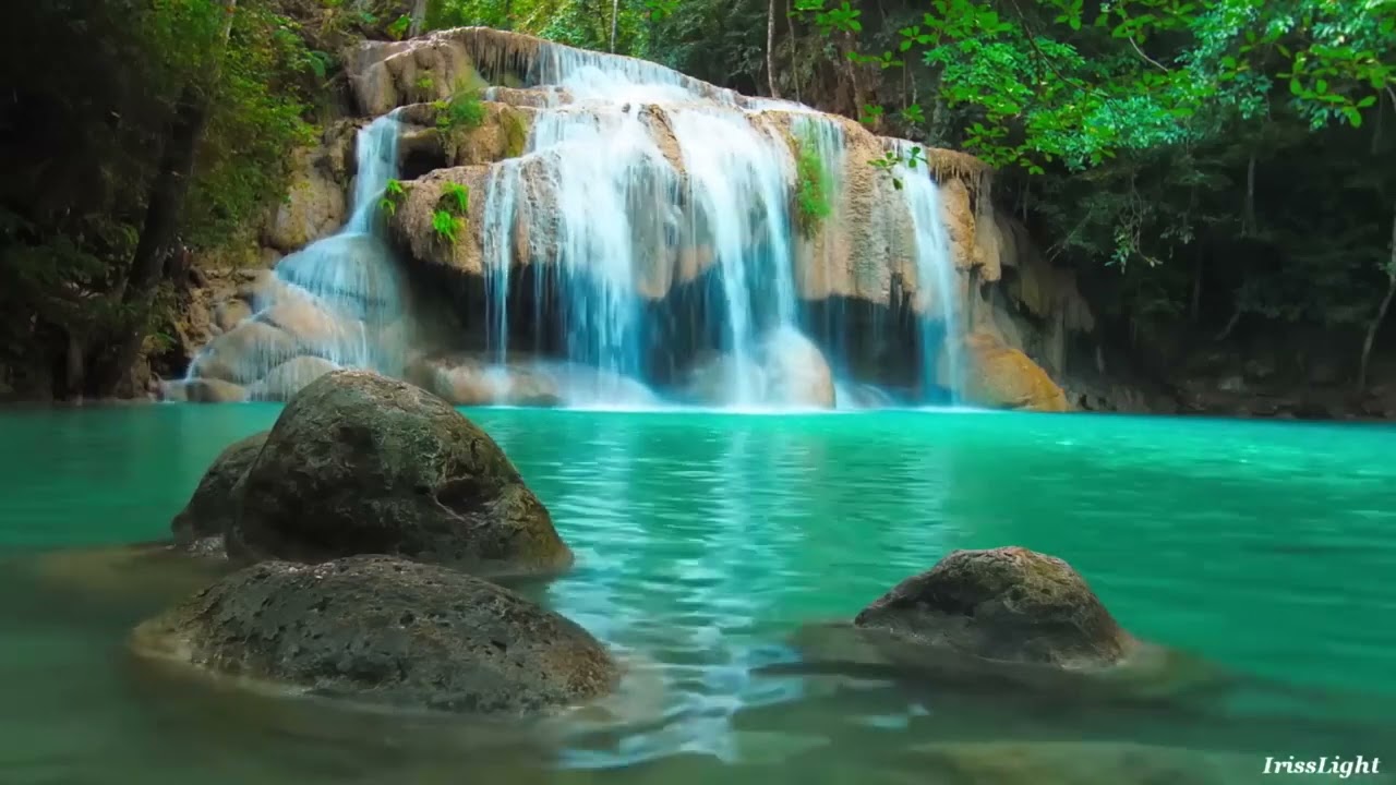 Звук водопада. Белый ровный фон для сна малыша.