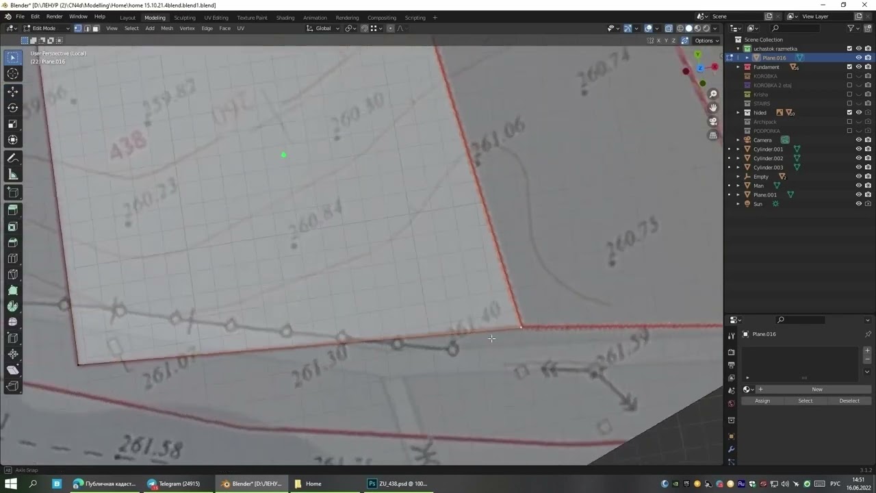 Урок по созданию рельефа участка по топографии #blender #photoshop #стройка
