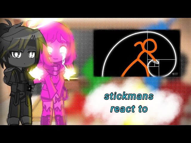 Реакция стикманов на  анимацию vs геометрии   stickmans react to...  AvA AvM  Pink Victim
