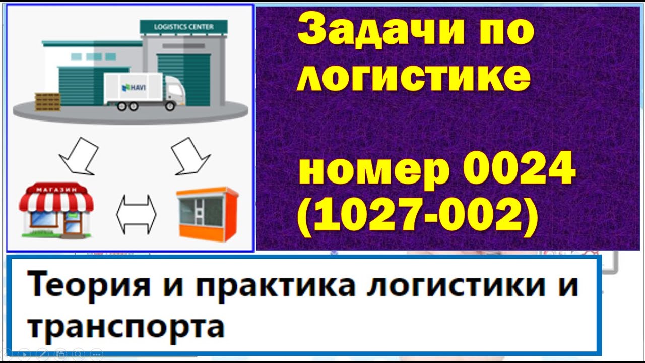 0024 Задача по определению основных параметров систем управления запасами на предприятии 1027-002
