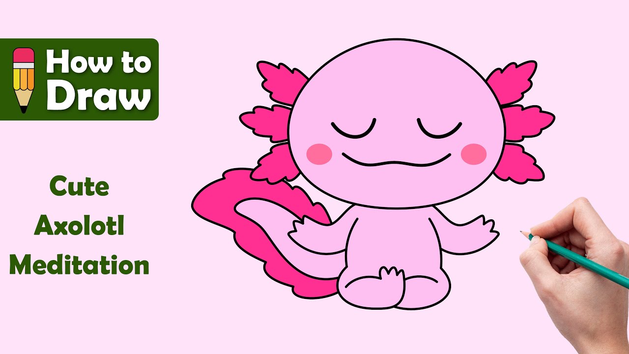  Draw a Zen Axolotl  So Adorable!  AxolotlArt MeditationDrawing