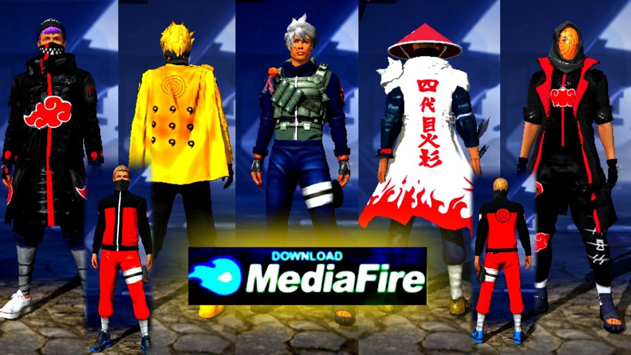 PACK DE TEXTURA NARUTO NO FREE FIRE ATUALIZADO PACK COMPLETO TEXTURA SKINS CUSTOM 3D (FREE FIRE)