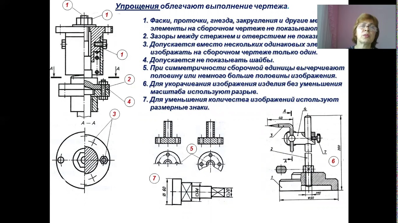 Черчение Условности и упрощения Нагасинова Ж Ю