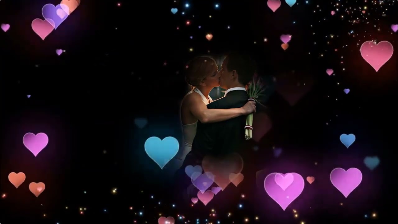 Футаж - фон с сердечками ❤️ для текста 👩❤️💋👨Valentine’s Day