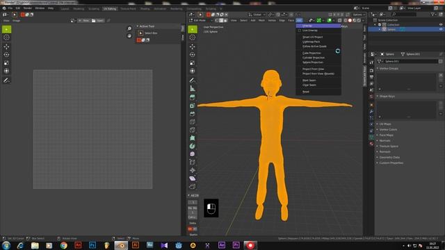 Курс.СоздаемМоделируем персонажа для игрмультфильмов-Урок 6-Uv координатыUv СеткаBlender2.8