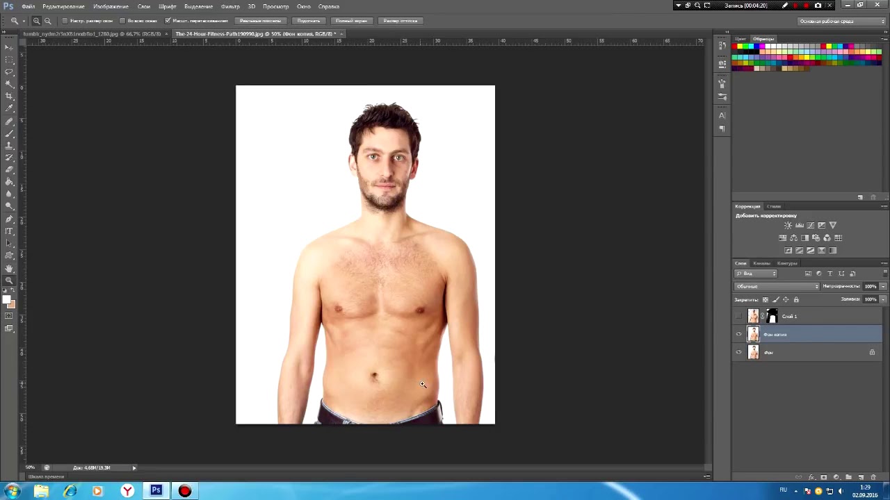 Как сделать себя качком в фотошопеPhotoshop!Как увеличить мышцы в фотошопе cs6