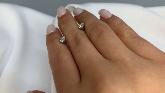 Пусеты с бриллиантами 0.8ct jSI2 GIA